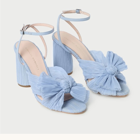 ISO: Camellia Blue Pleated Bow Heel - Picture 2 of 2